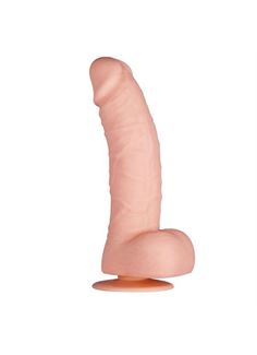 Силиконовый фаллоимитатор на присоске PURRFECT SILICONE DELUXE DONG 8.5INCH - 21 см.