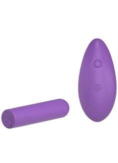 Фиолетовая вибропуля с пультом Rechargeable Remote Control Bullet (7,62 см)
