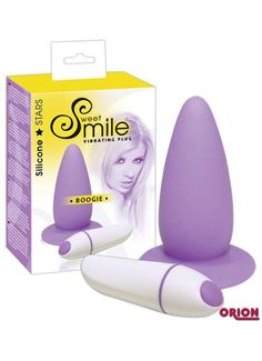 Фиолетовая анальная вибровтулка Sweet Smile Boogie (10 см)