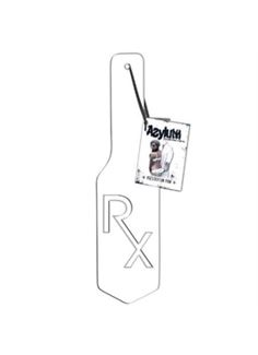 Белая кожанная шлепалка Asylum RX (31 см)
