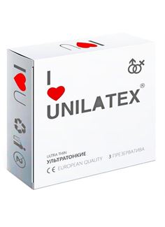 Ультратонкие презервативы Unilatex Ultrathin - 3 шт.