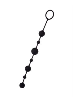 Черная анальная цепочка с шариками A-toys - Anal Beads (35,9 см)