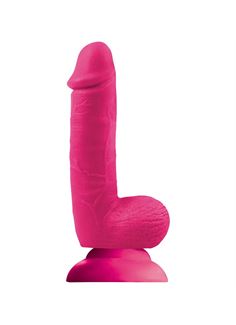 Розовый фаллоимитатор Colours 6 Softies (17,8 см)