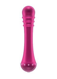 Вибратор с ребристой головкой The Emerald Pink - 16,3 см.