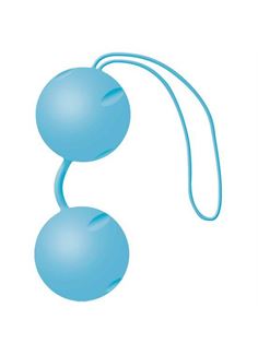 Голубые матовые вагинальные шарики Joyballs 