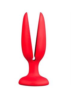 Красная анальная пробка-бутон MENZSTUFF - FLOWER BUTT PLUG 4INCH (11 см)