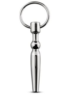 Уретральный стимулятор Sinner Hollow Penis Plug with Ring - 11 см.