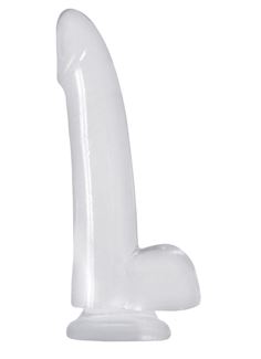 Прозрачный фаллоимитатор на присоске Jelly Rancher 5 Smooth Rider Dong - 15 см.