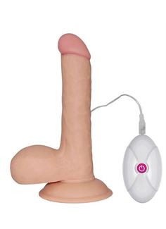 Вибратор реалистик The Ultra Soft Dude с выносным пультом (18 см)