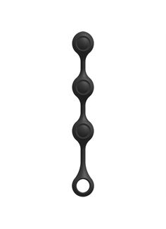 Черные утяжеленные анальные шарики Anal Essentials Weighted Silicone Anal Balls (34,3 см)