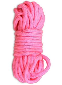 Розовая верёвка для любовных игр (10 м)