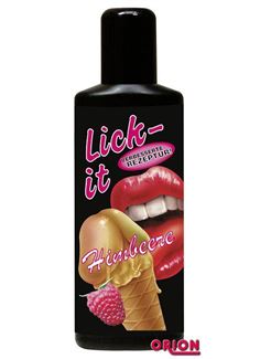 Съедобная смазка Lick It со вкусом малины - 100 мл.