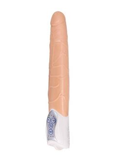 Вибратор-пульсатор Long John Realistic Thrusting Vibrator с функцией толкания (20 см)