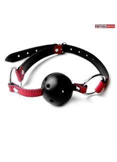 Красно-черный кляп-шарик Ball Gag