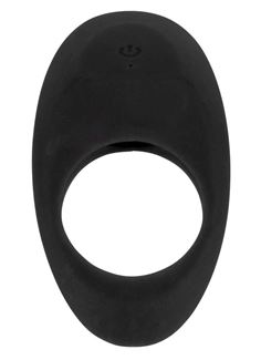 Чёрное эрекционное виброкольцо Lust Vibrating Cock Ring