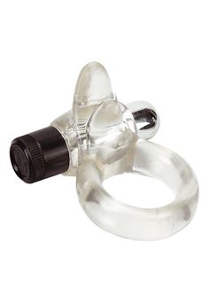 Прозрачное эрекционное кольцо VIBRO RING CLITORAL TONGUE CLEAR