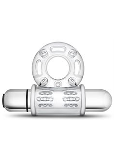 Прозрачное эрекционное виброкольцо 10 Function Vibrating Mega Bull Ring