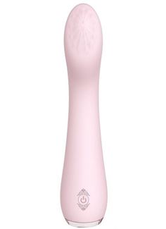 Нежно-розовый вибратор LISA с рельефной головкой (19,3 см)