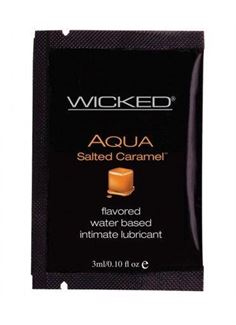 Лубрикант со вкусом соленой карамели Wicked Aqua Salted Caramel (3 мл)