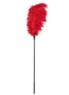 Стек с большим красным пером Large Feather Tickler (65 см)