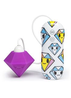 Фиолетовый клиторальный стимулятор-бриллиант SILICONE PURPLE DIAMOND CLITORAL VIBRATOR