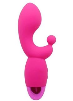 Розовый вибратор INDULGENCE Rechargeable G Kiss (16,5 см)