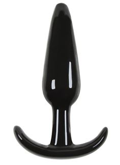 Гладкая черная анальная пробка Jelly Rancher T-Plug Smooth (10,9 см)