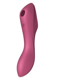 Малиновый вакуум-волновой вибростимулятор Satisfyer Curvy Trinity 3