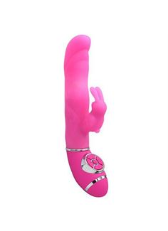 Розовый силиконовый вибратор типа babbit PURRFECT SILICONE 7" (18 см)