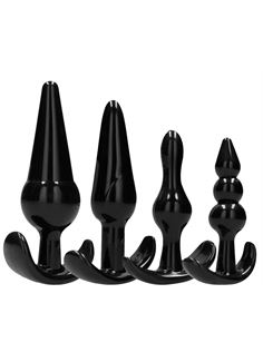 Набор из 4 черных анальных пробок N 80 4-Piece Butt Plug Set