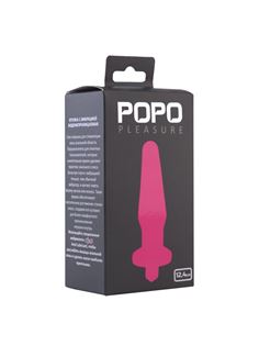 Розовая вибровтулка POPO Pleasure с закруглённым кончиком POPO Pleasure (12,4 см)