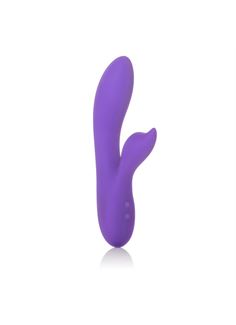 Фиолетовый вибромассажер с лепестком для стимуляции клитора Silhouette S19