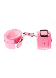 Розовые наручники с мягкой меховой подкладкой