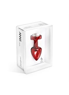 Красный алюминиевый плаг Anni R Butterfly Red T1 Crystal с кристаллом крестообразной формы