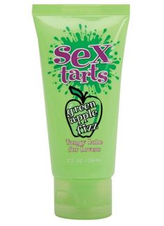 Оральный лубрикант с ароматом зеленого яблока Sex Tarts Lube - 59 мл.
