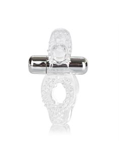 Прозрачное эрекционное кольцо с вибропулей Wireless Passion Enhancer