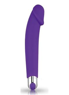 Фиолетовый вибратор Rechargeable IJOY Silicone Dildo (16,5 см)