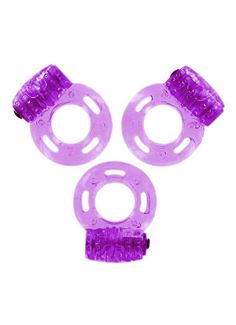 Набор из трех виброколец Pleasure Rings Purple
