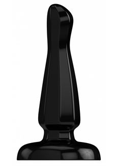 Чёрный анальный стимулятор Bottom Line 6 Model 3 Rubber Black - 15,5 см.