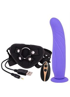 Фиолетовый вибрострапон 9INCH VIBRATION DILDO STRAP-ON - 24 см.