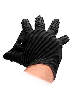 Черная стимулирующая перчатка-мастурбатор Masturbation Glove