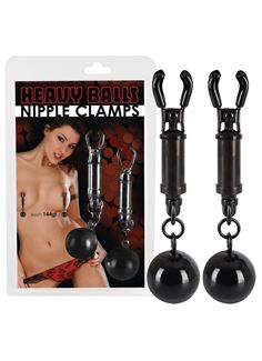 Зажимы на соски с шариками Nipple Clamps Heavy Balls