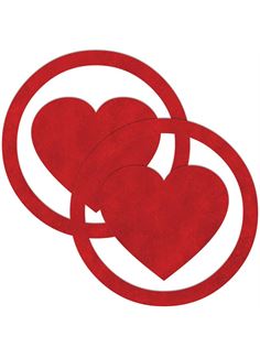 Красные пестисы Round Hearts в виде сердечек в круге