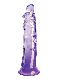 Фиолетовый фаллоимитатор без мошонки на присоске 8’’ Cock (21,8 см)
