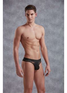 Мужские трусы-стринги с кружевом Doreanse Black Lace