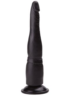Чёрный анальный фаллоимитатор на подошве-присоске (18,5 см)