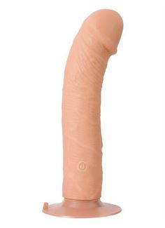 Телесный вибратор на присоске PURRFECT SILICONE - ONE TOUCH (20,5 см)