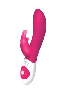 Розовый вибратор-ротатор The Rotating Rabbit - 22 см.
