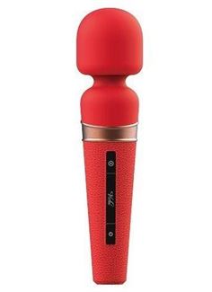 Красный жезловый вибростимулятор Titan - 21 см.