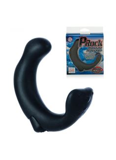 Чёрный силиконовый массажер простаты P-Rock Prostate Massager (10 см)